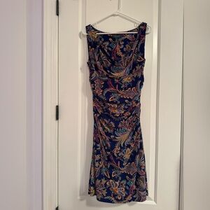 Lauren Ralph Lauren Sleeveless Paisley Midi Dress